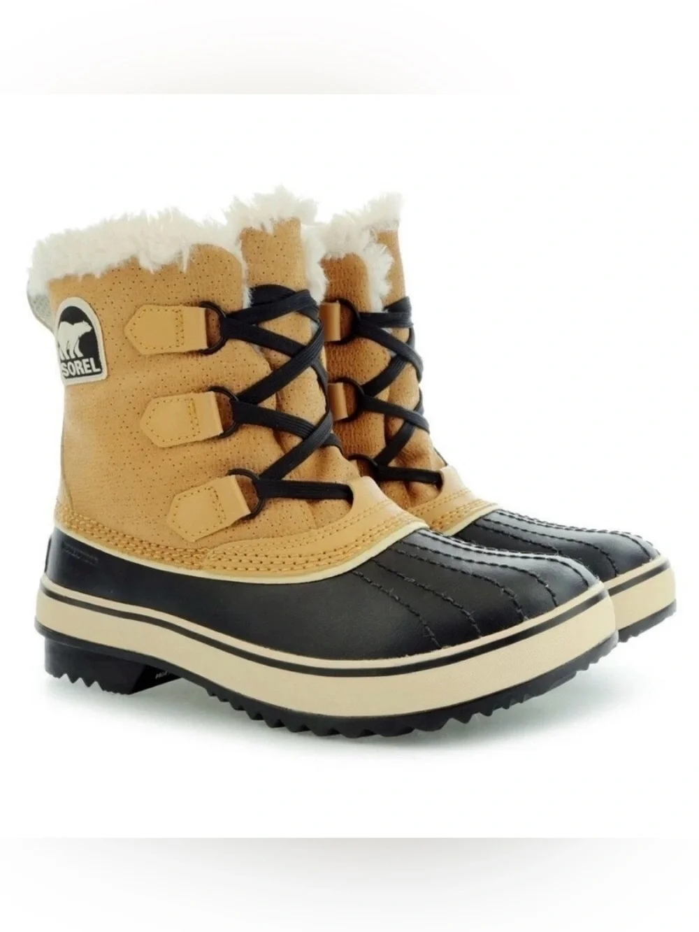 Sorel Womens Tivoli Waterproof Boots Size 8 Duck Fleece Leather Winter Winter